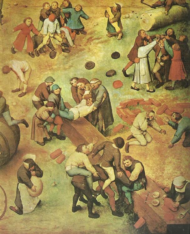 Pieter Bruegel detalj fran barnens lekar china oil painting image